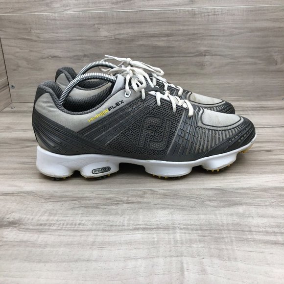 FootJoy Shoes Footjoy Golf Shoes Mens M White Gray Mesh Soft Spike Cleat Sneaker Lace Up